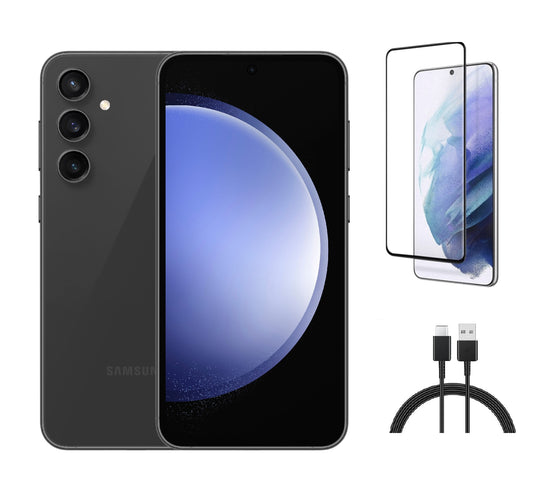 Refurbished Samsung Galaxy S23 FE S711U (Fully Unlocked) 128GB Graphite (Grade A)w/ Pre-Installed Tempered Glass