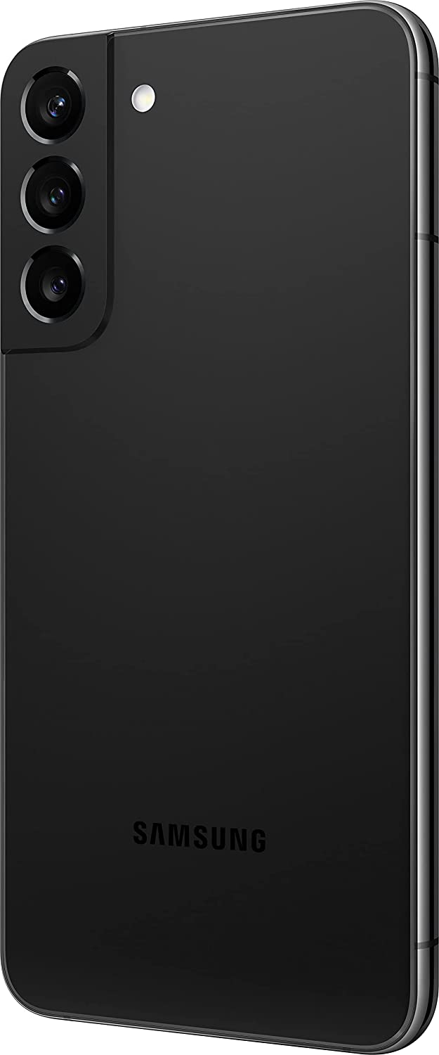 Refurbished Samsung Galaxy S22 Plus 5G S906U (Fully Unlocked) 128GB Phantom Black (Grade B) Bundle with Pre-Installed Tempered Glass and Bluetooth Earbuds