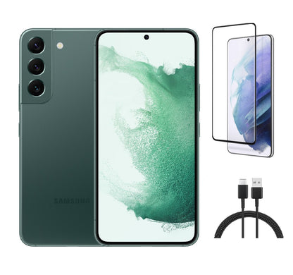 Refurbished Samsung Galaxy S22 Plus 5G S906U (Fully Unlocked) 128GB Green (Grade A+)w/ Pre-Installed Tempered Glass