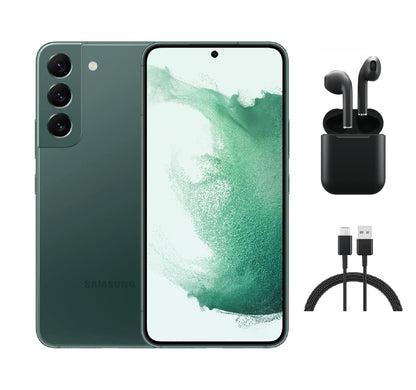 Refurbished Samsung Galaxy S22 Plus 5G S906U (Fully Unlocked) 128GB Green (Grade A) w/ Wireless Earbuds