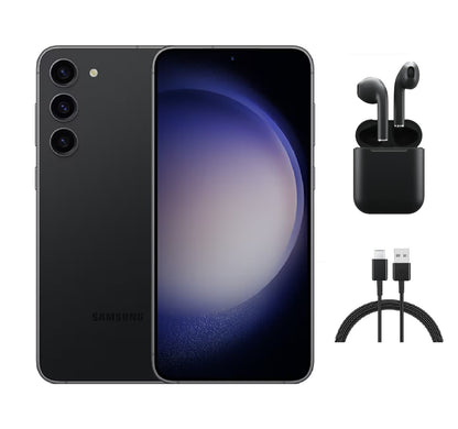 Refurbished Samsung Galaxy S23 Plus 5G S916U (Fully Unlocked) 256GB Phantom Black (Grade B) w/ Wireless Earbuds