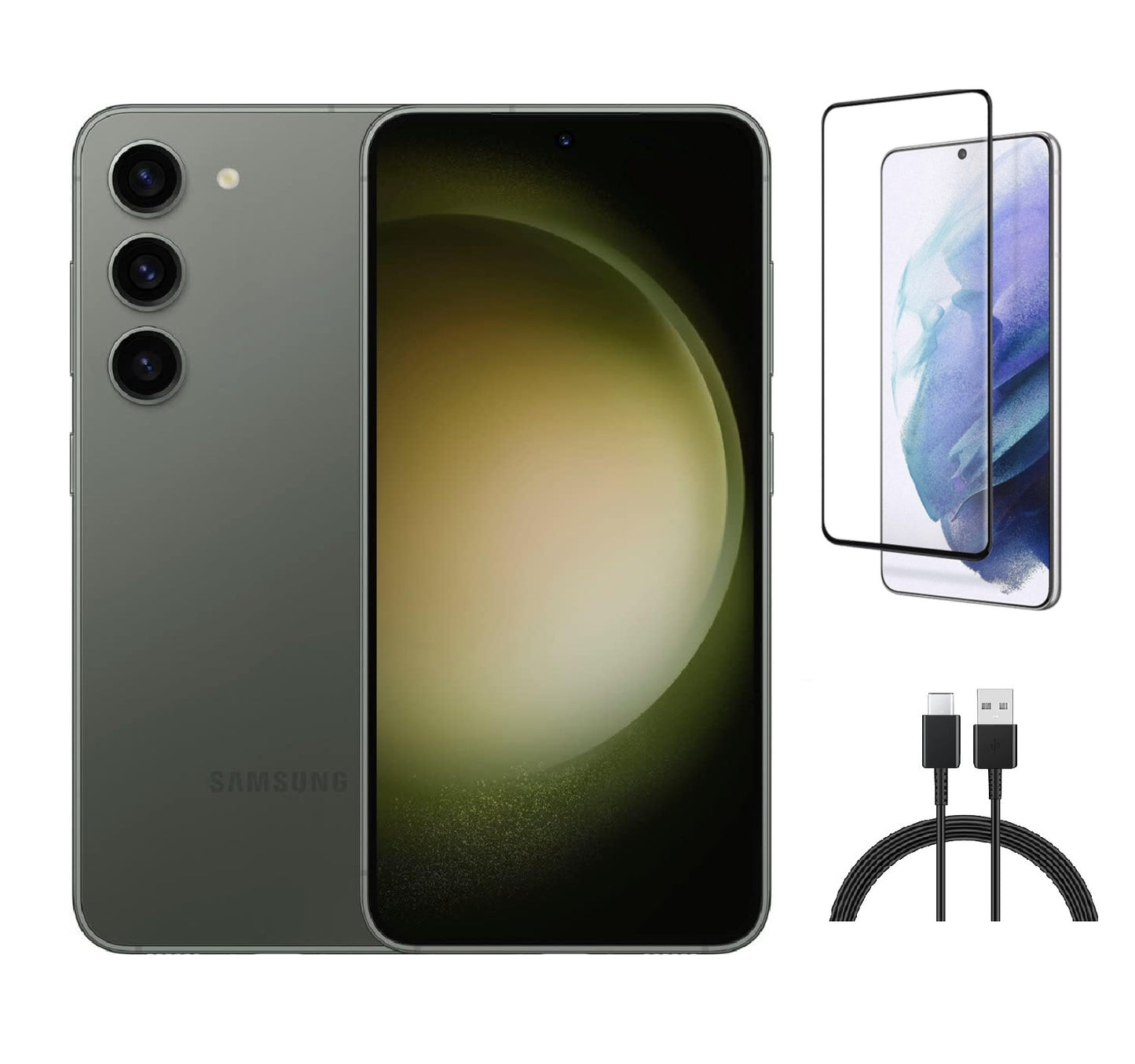 Refurbished Samsung Galaxy S23 Plus 5G S916U (Fully Unlocked) 256GB Green (Grade A)w/ Pre-Installed Tempered Glass