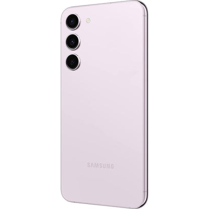 Refurbished Samsung Galaxy S23 Plus 5G S916U (Fully Unlocked) 256GB Lavender (Grade A) Bundle with Pre-Installed Tempered Glass and Bluetooth Earbuds