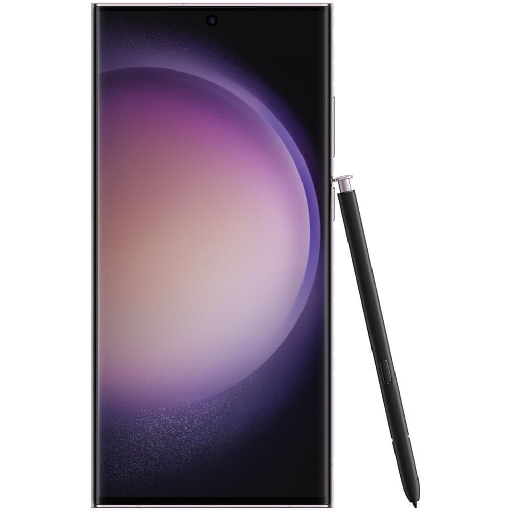 Refurbished Samsung Galaxy S23 Ultra 5G S918U (Fully Unlocked) 256GB Lavender (Grade B) w/ Wireless Earbuds