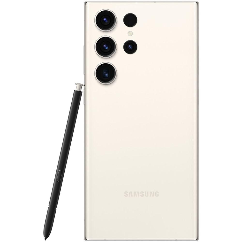 Refurbished Samsung Galaxy S23 Ultra 5G S918U (Fully Unlocked) 256GB Cream (Grade A) w/ Wireless Earbuds