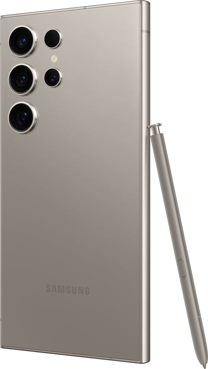 Refurbished Samsung Galaxy S24 Ultra 5G S928U (Fully Unlocked) 256GB Titanium Gray (Grade A+) w/ Wireless Earbuds