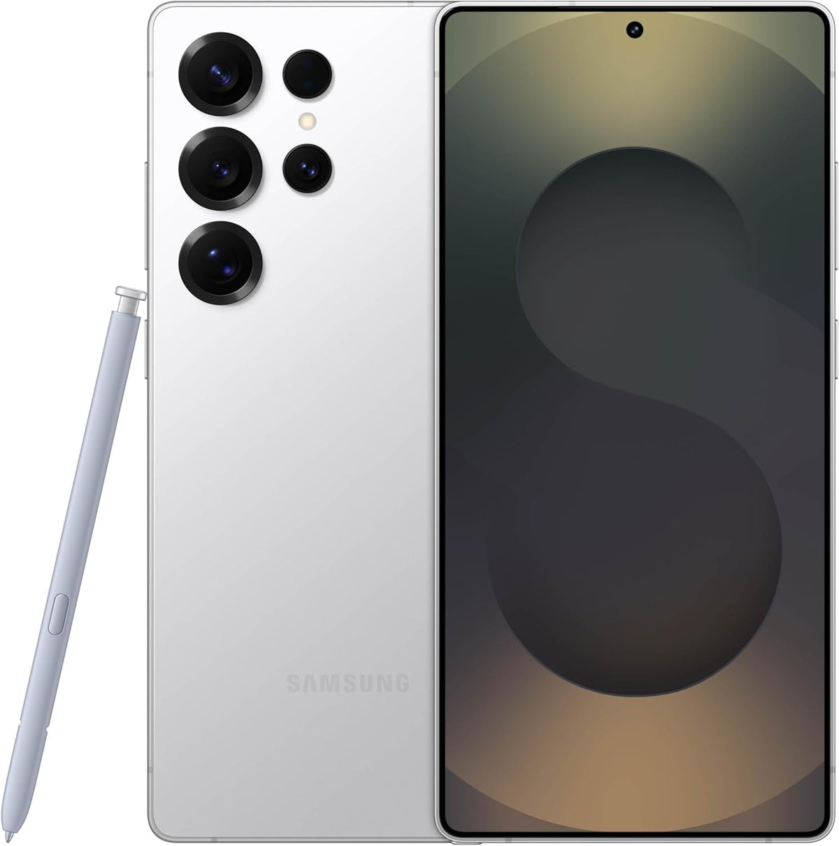 Refurbished Samsung Galaxy S25 Ultra S938U (Fully Unlocked) 1TB Titanium Whitesilver (Grade A) w/ Wireless Earbuds