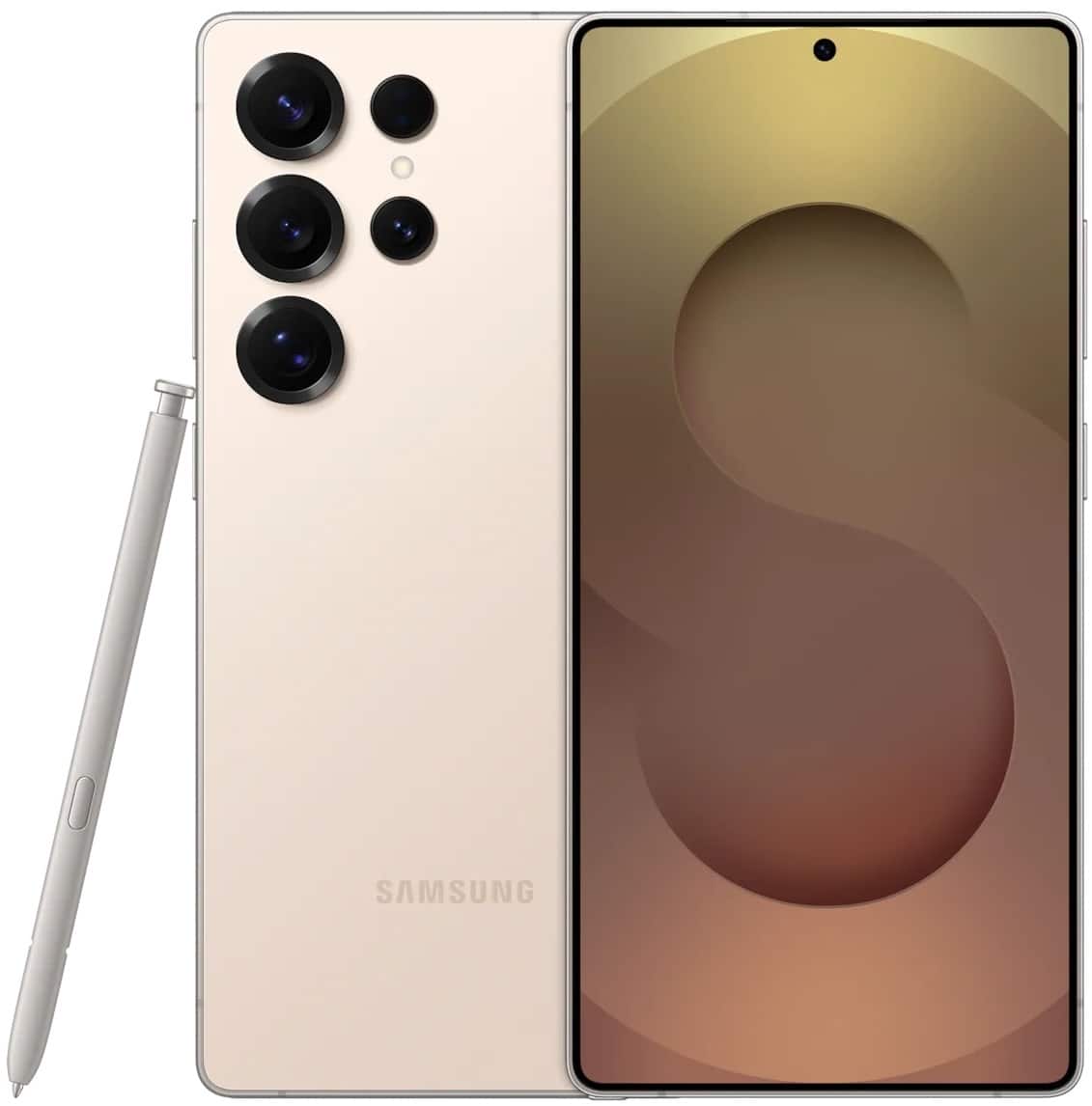 Refurbished Samsung Galaxy S25 Ultra S938U (Fully Unlocked) 256GB Titanium Pink Gold (Grade A) w/ Wireless Earbuds