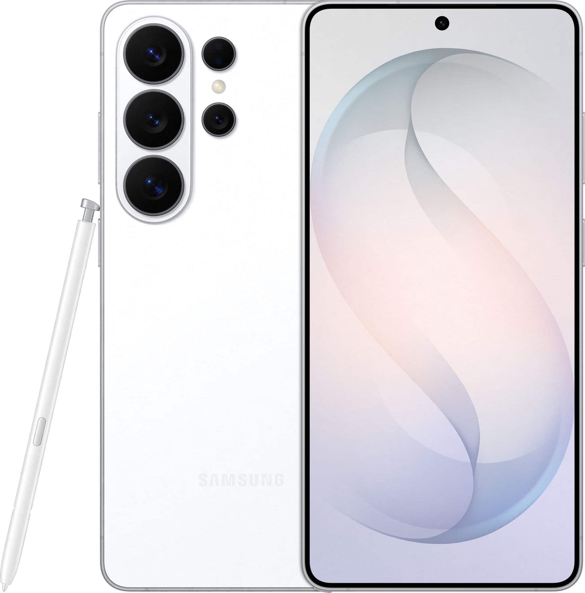 Refurbished Samsung Galaxy S26 Ultra S948U (Fully Unlocked) 256GB White (Grade A) Bundle with Pre-Installed Tempered Glass and Bluetooth Earbuds