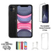 Refurbished iPhone 11 Bundle with Pre-Installed Tempered Glass Screen Protector and Case