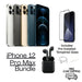 Refurbished iPhone 12 Pro Max Unlocked Bundle, Airbuds, Tempered Glass