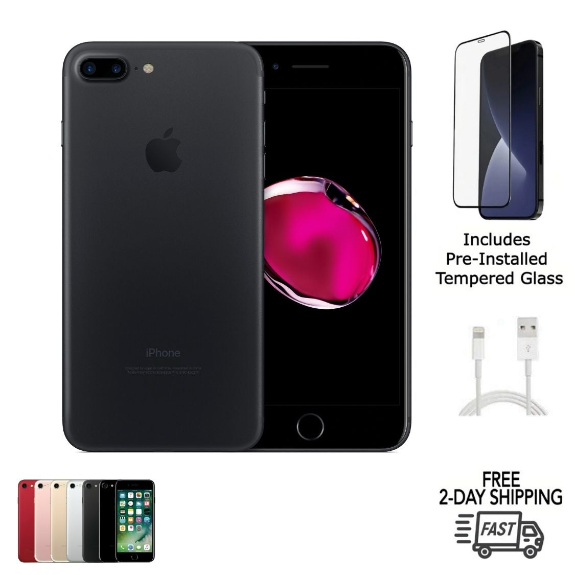 Certified iPhone 7 Plus smartphone – Free 2-Day US Shipping