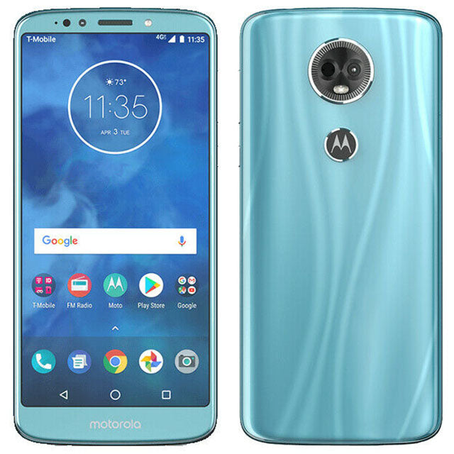 Refurbished Motorola Moto E5 Plus | Metro PCS + T-Mobile Locked | 32GB Ice Blue